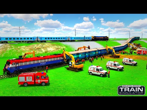 From Derailment to Rescue Passenger Train Crash Scene #train #trainaccident #railway