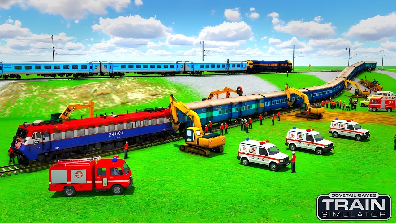 From Derailment to Rescue Passenger Train Crash Scene 