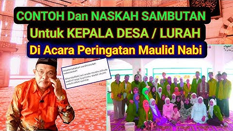 Contoh sambutan kepala desa acara peringatan maulid nabi