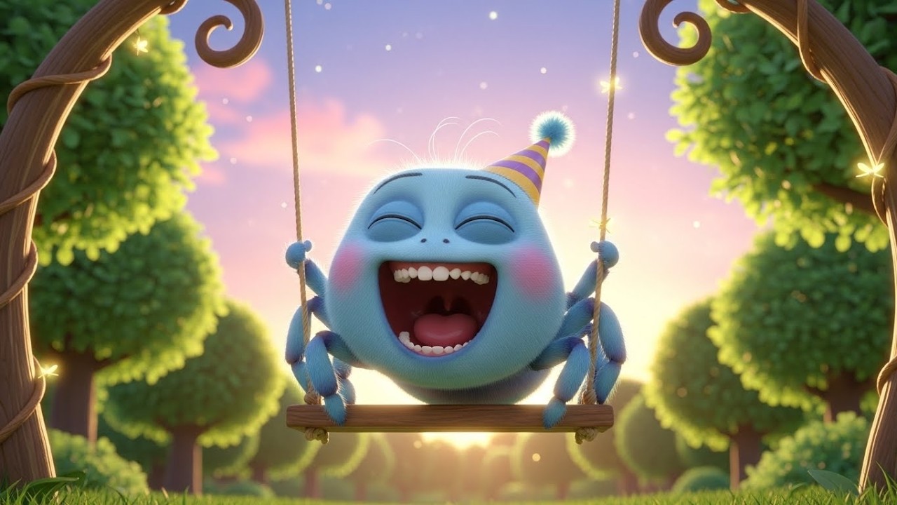 Смеющийся паук на качелях 🕷️😄🎠 | Мультфильм для детей и весёлые приключения