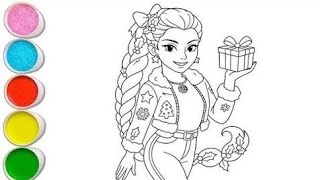 Coloring Rumi, Mira, Zoey Huntrix K-Pop Demon Hunters Coloring Pages