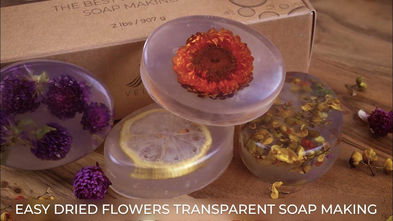 Easy Dried Flowers Transparent Soap Making 