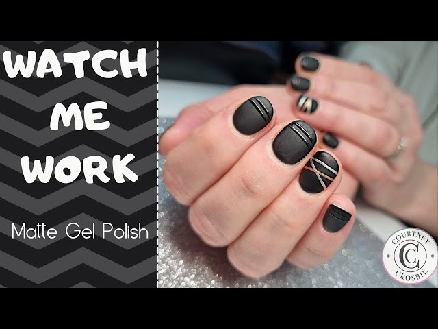 Matt black nails with nail art 💕 | Love D.'s Photo | Beautylish