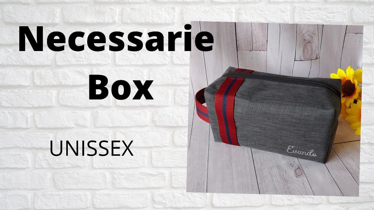 Nécessaire Masculina passo a passo - Nécessaire box com alça, fácil e rápida de fazer!!