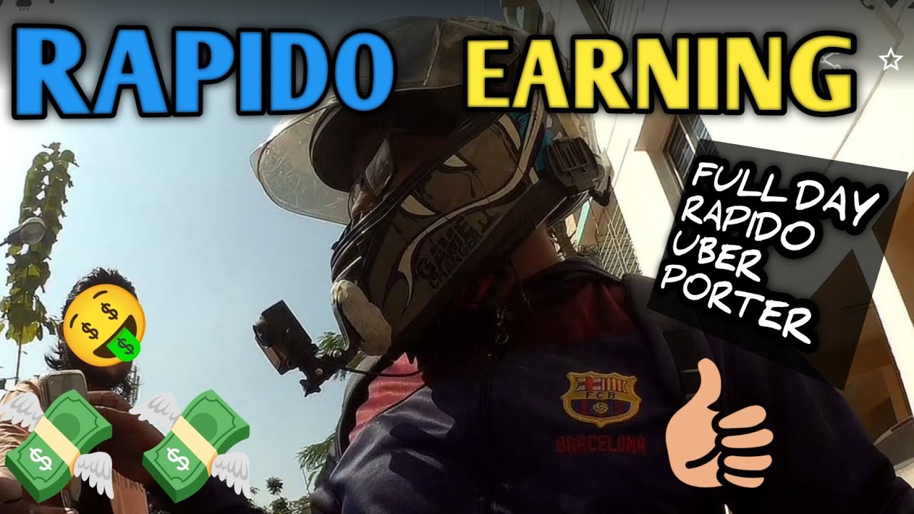 How Much I Earn  Daily From Rapido 🤑 ll Full Day Bike Taxi Vlog 🔥 #RidewithMe #rapidobiketaxijob 