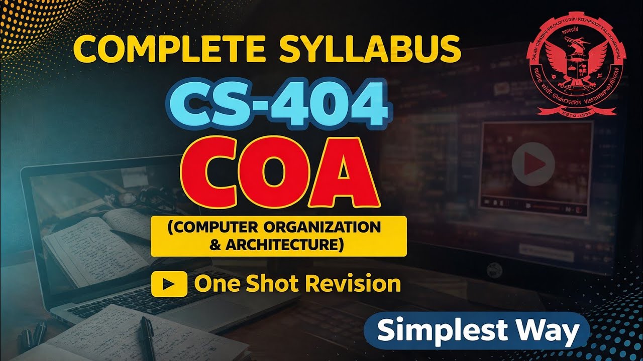 RGPV CS404 COA Full Syllabus Explained | #cs404 #RGPV #aktu #COA # ...