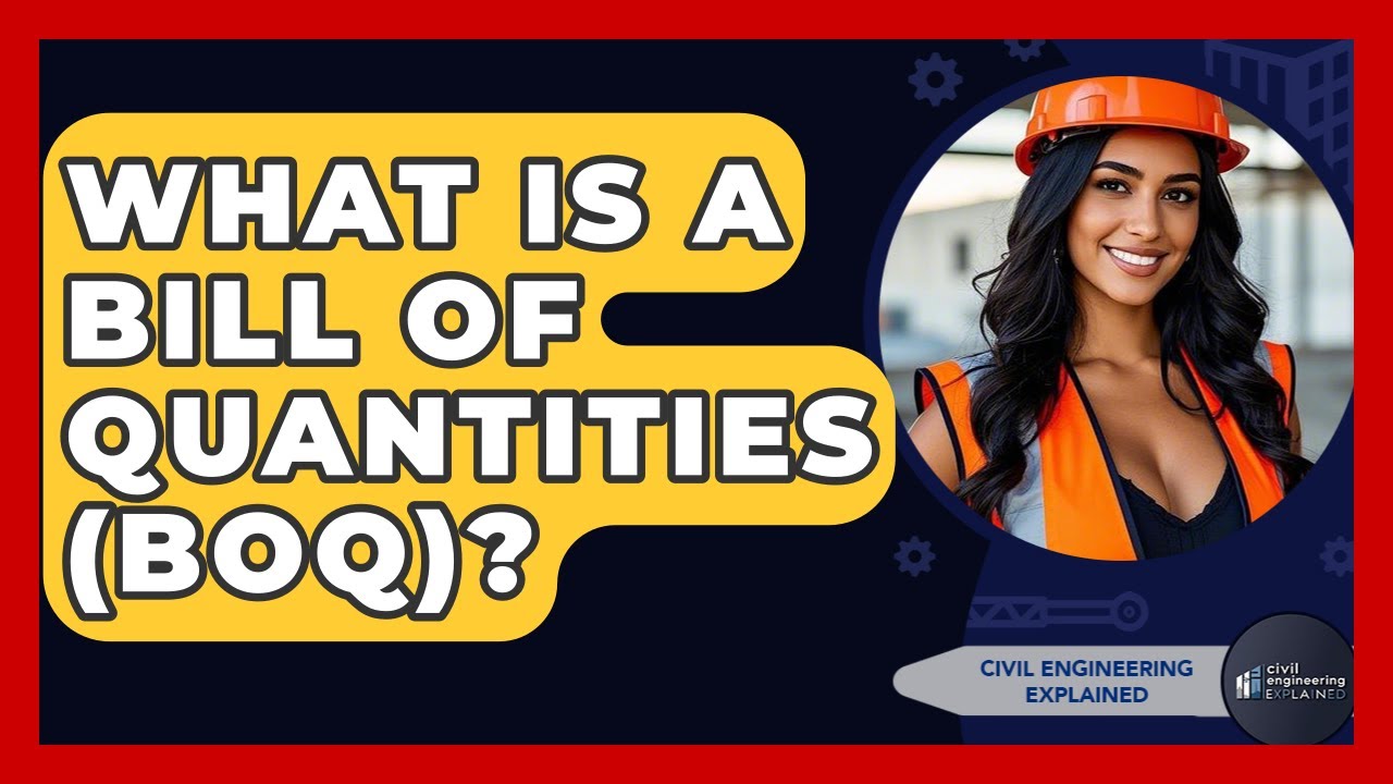 What Is A Bill Of Quantities (BOQ)? - Civil Engineering Explained