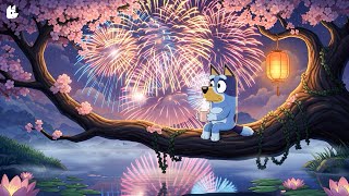 Bluey’s Happy New Year Spring Night 🎆 Soft Lofi Jazz Beats for Relax 🌸 Chill New Year Vibes screenshot 2