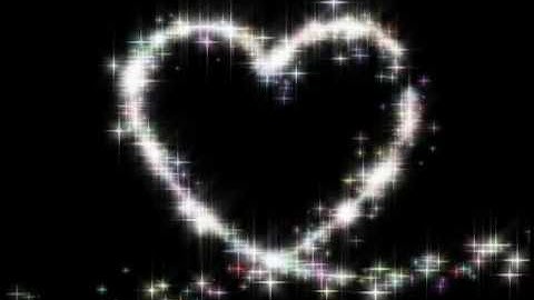 Beautiful heart shaped with sparkles Video footage effects