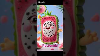 🍉 Learn Rectangle Shape with Funny Fruit#LearningShapes #KidsEducation #ShapesForKids #FunLearning