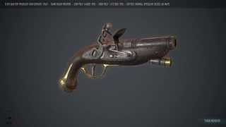 Flint Gun Game Ready Weapon