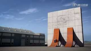 The most amazing car driving up 90 degree wall - can you believe it