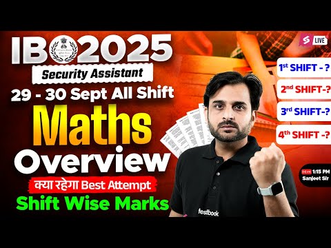 IB SA Exam Analysis 2025 | IB Security Assistant Maths All Shift Analysis | Sanjeet Sir | TESTBOOK