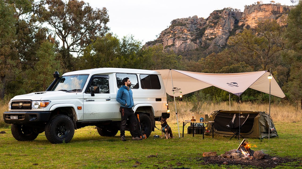 Solo Camping in RAIN and HAIL with my Landcruiser and Dog [Peaceful & Relaxing Nature ASMR]