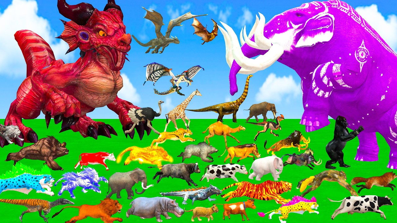 Incredible Animals Race vs Dinosaurs vs Prehistoric Mammals Speed Race Run: Who Will Win? ARBS #2026