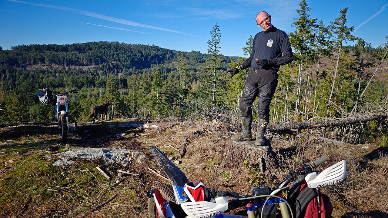 Vancouver Island Single Track on an Electric Trials Bike