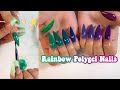 DIY Makartt Rainbow Polygel Nails With Tips | Nail Tutorial
