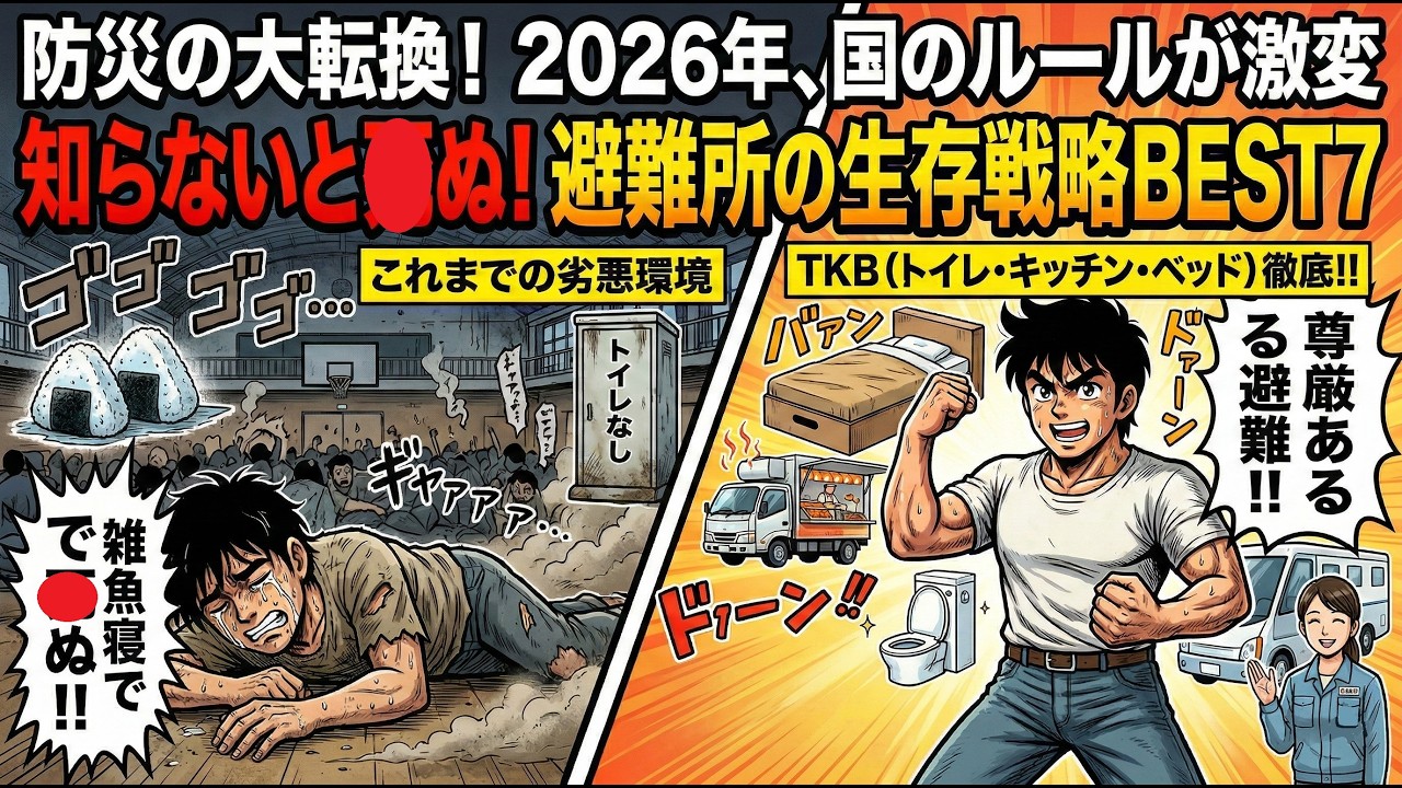 【2026年防災】「避難所に行けば安心」は間違いです。南海トラフ5万人の死を防ぐ「7つの新ルール」　今年、法律が変わりました。2026年防災庁始動で変わる「あなたの生存権」
