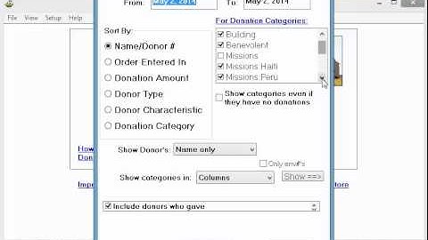 How to setup donation categories in Donarius
