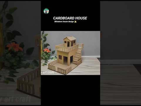 DIY cardboard house design 🏡💯 ll miniature house design ll #shorts #youtubeshorts