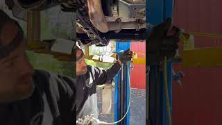 That’s how you fog the inside of your frame!  #rustprevention #undercoating #oilundercoating #rust