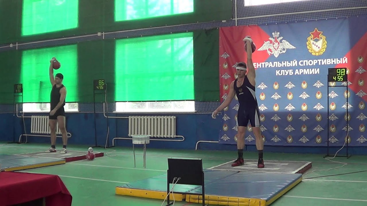 Russian military championship of kettlebell sport 2015 WK 95 kg Snatch