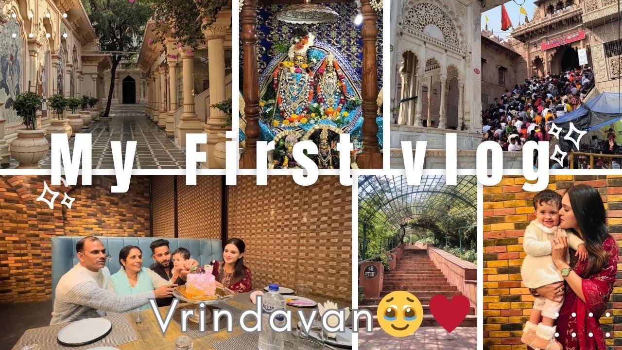 We clelebrated our baby’s 1st bday in vrindavan || A Day in vrindavan ❤️🥹🙏🏻||Tanya Mavi||