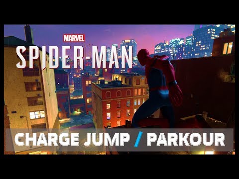 Marvel's Spider-Man (PS4) - Charge Jump / Parkour Rooftop Gameplay
