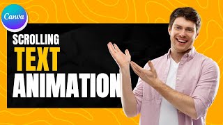 Create Scrolling Text Animation in Canva #canva #canvaanimation #textanimation