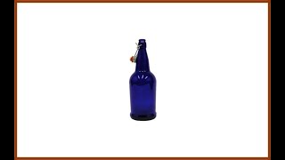 Two 32 Oz Cobalt Blue EZ Cap Kombucha Bottles by Strange Brew Review