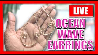 Easy Wire Wrapping Ocean Wave Earrings | Previously Live