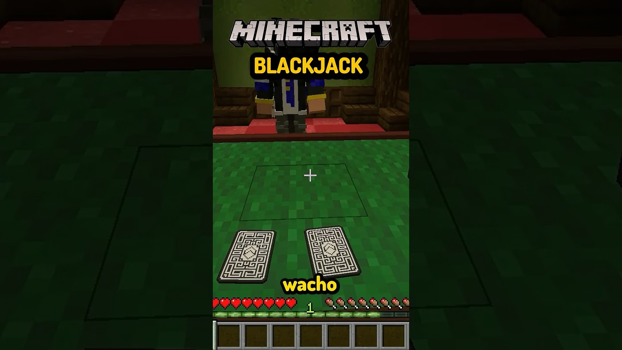 BlackJack en MINECRAFT 🃏♦ #quimyxeneize #minecraftmemes #minecrafthumor