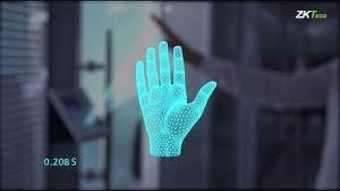 Touchless palm recognition technology used to access a door