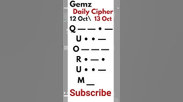 Gemz Daily Cipher Morse Code 12 Oct 13 October 2024 | Unlock Today’s Code & Rewards! #gemzdailycode