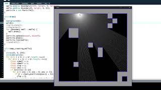 1/2 Ray Caster made in Processing Wealth
