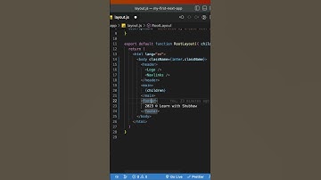 Day 6 of learning Next JS | Layout.js in Next JS #nextjs #reactjs #javascript