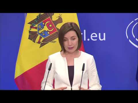 Declarația de presă a Președintei Maia Sandu după discursul din plenul Parlamentului European