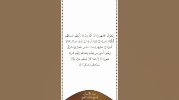 تلاوة في دقيقة سورة الإنسان الآيات من ١٩ إلى ٢٢ الشيخ عبدالله الجهني