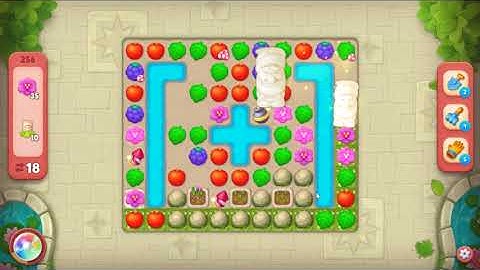 Gardenscapes level 256 - 25 Moves - No Boosters