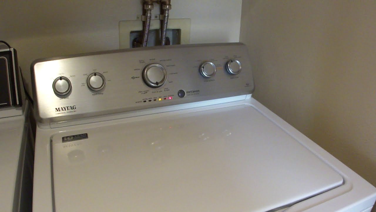 Maytag MVWC565FW washer spin cycle squeal - YouTube