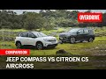 Jeep Compass vs Citroen C5 Aircross comparison review | Capability, or comfort? | OVERDRIVE