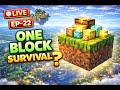 minecraft Live hindi 🔴 level up in my one block 🔥 ep-22