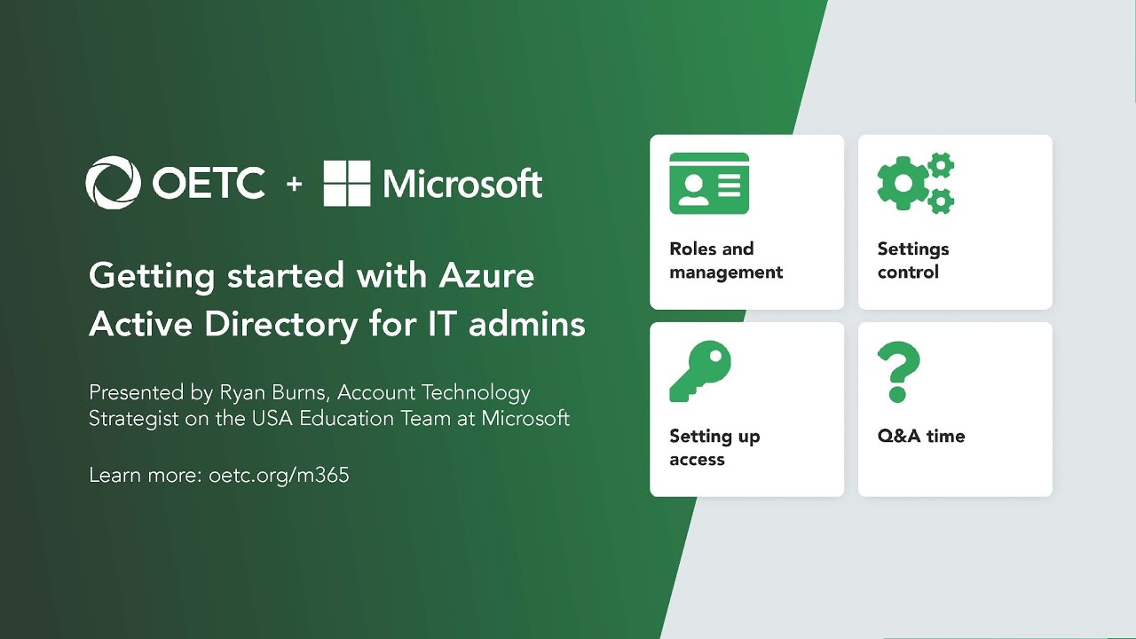 Getting started with Azure Active Directory for IT Admins - YouTube