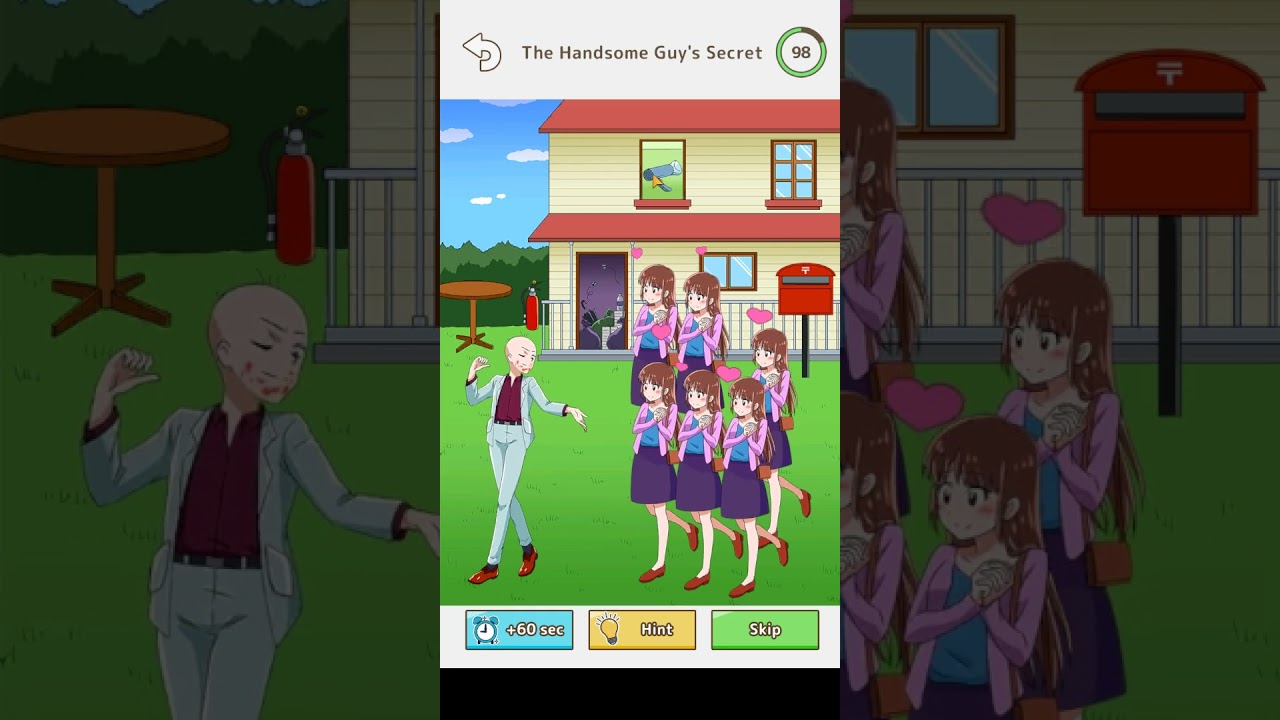 Tricky Mean   Brain puzzle   Level 64 the Handsome Guy's Secret  