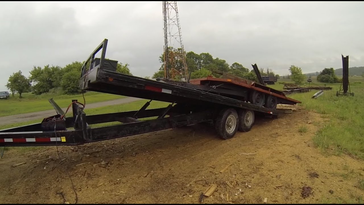 Winching trailer onto my trailer YouTube