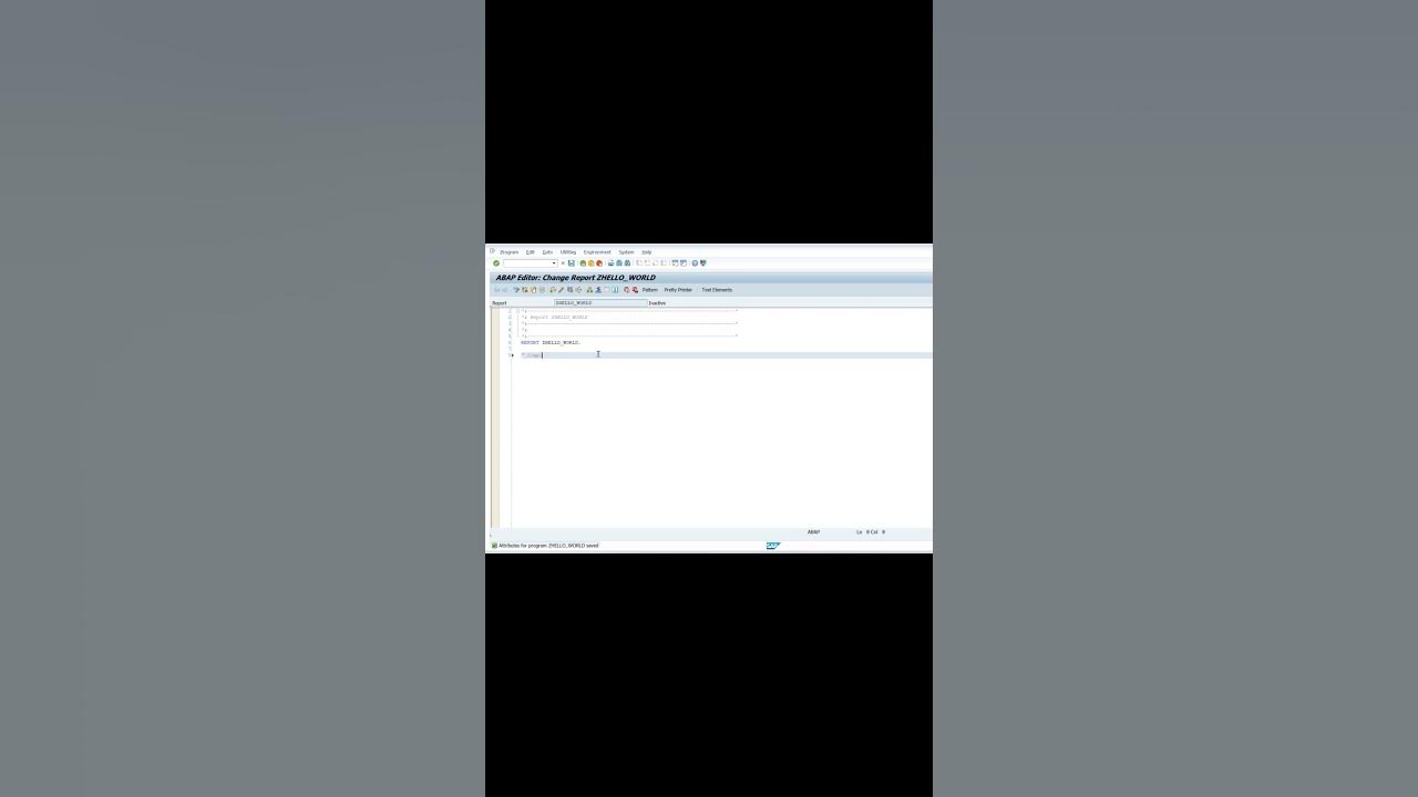 Create a Simple Hello World Program in SAP ABAP. - YouTube