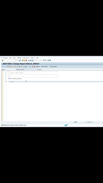 Create a Simple Hello World Program in SAP ABAP. - YouTube