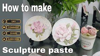 Sculpture paste recipe |how to make sculpture painting at home