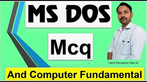 Computer Fundamental and MS DOS se related Top 20 Mcq | #computer #computerknowledge #msdos
