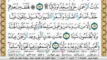 سورة مريم عبد الودود حنيف Surah Mariam  Abd Al Wadood Haneef برواية حفص عن عاصم